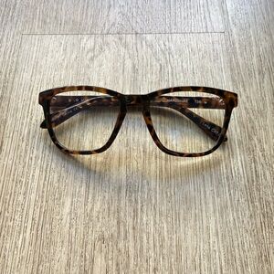quay australia hardwire tortoise brown blue light square glasses eyewear NEW